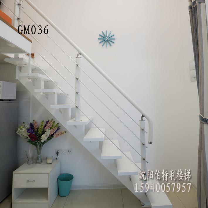 沈阳双梁楼梯价格-原木-沈阳伯特利楼梯设计安装有限