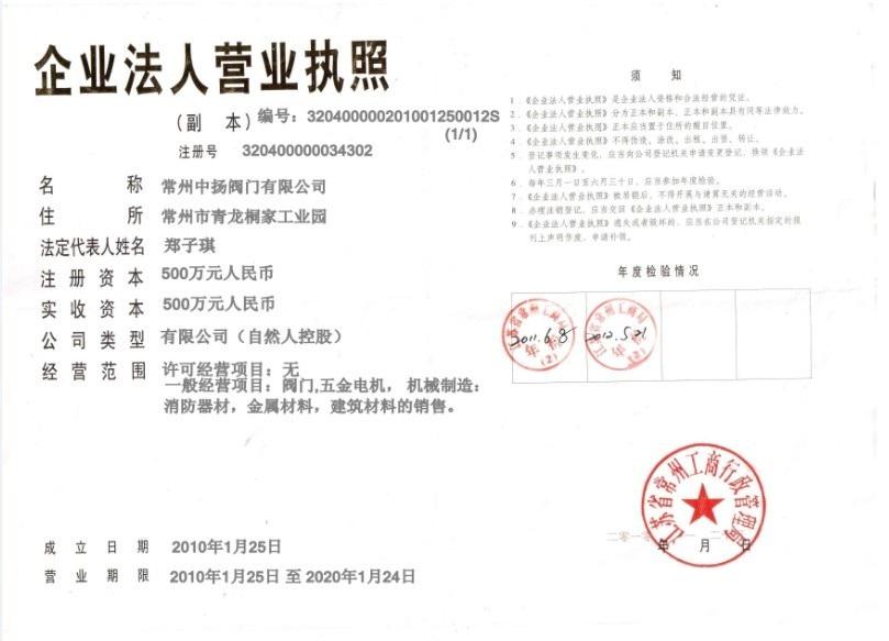  扬中市阀门厂有限公司
