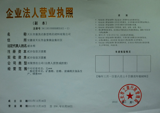  天长市康美达新型绝热材料有限公司
